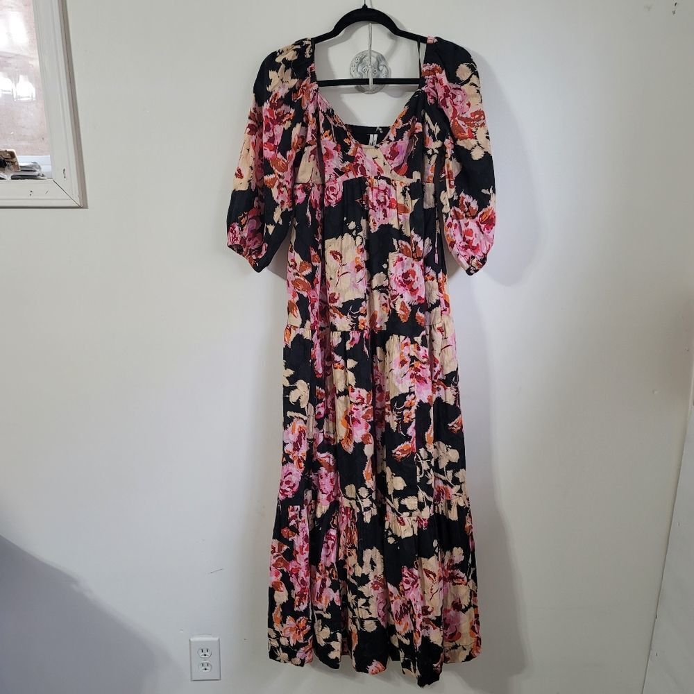 Anthropologie Blossom Floral Maxi dress size Small